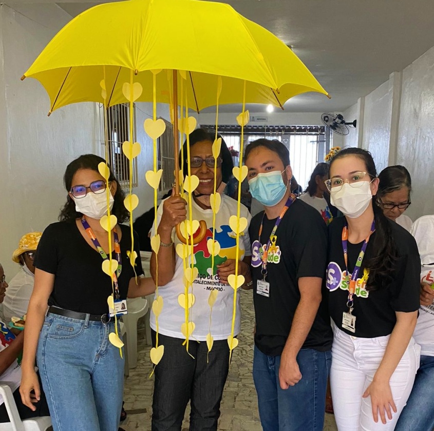 Idosos foram orientados sobre o Setembro Amarelo. Foto: Cras Área Lagunar