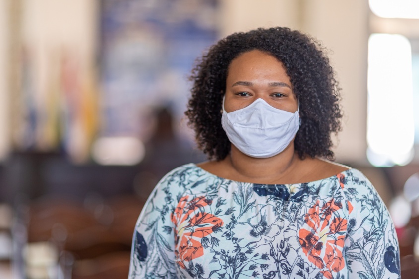 Morgana Lourenço é uma das alunas e conta que está com boas expectativas no curso. Foto: Itawi Albuquerque/Secom Maceió