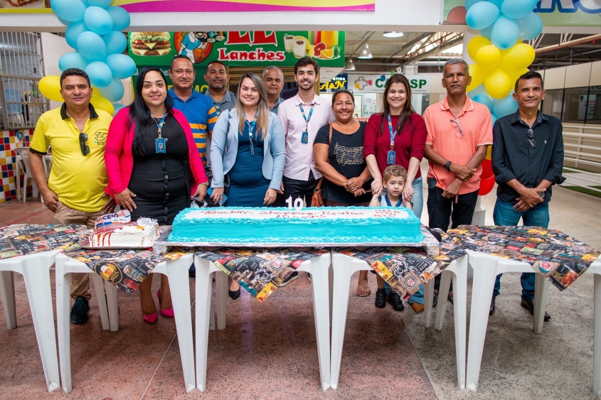 Equipe da Semtabes prestigiou evento de comemoração dos 10 anos do Shopping Popular. Foto: Alisson Frazão/Secom Maceió