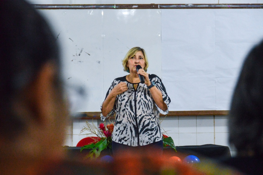 Diretora de gestão educacional, Tânia Almeida, destacou que serão realizados oito encontros em 2022. Foto: Karla Lima