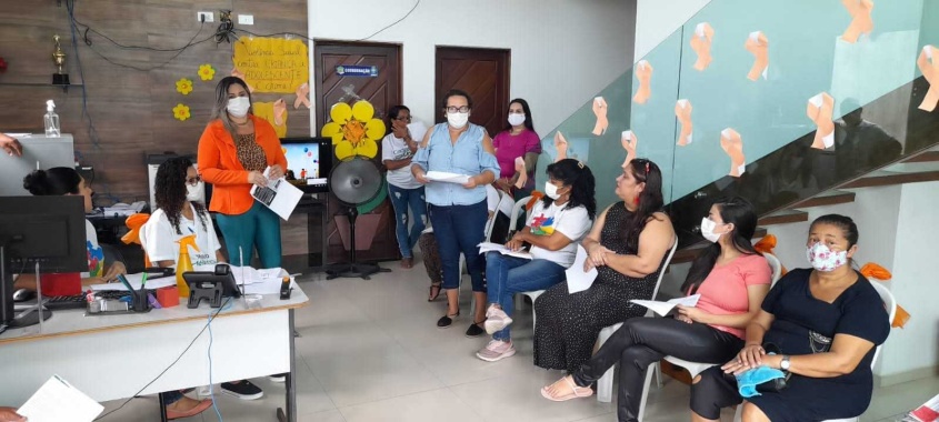 Cras Cidade Sorriso realizou uma atividade atividade educativa  referente a Campanha Maio Laranja. Foto: Cras Cidade Sorriso
