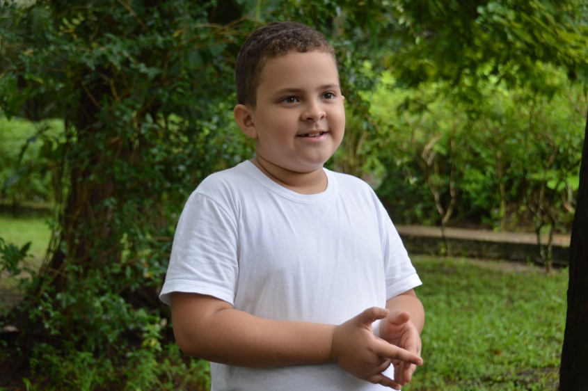 Murilo Lázaro tem 7 anos e já entende a importância de preservar o meio ambiente. Foto: Karla Lima/Ascom Semed