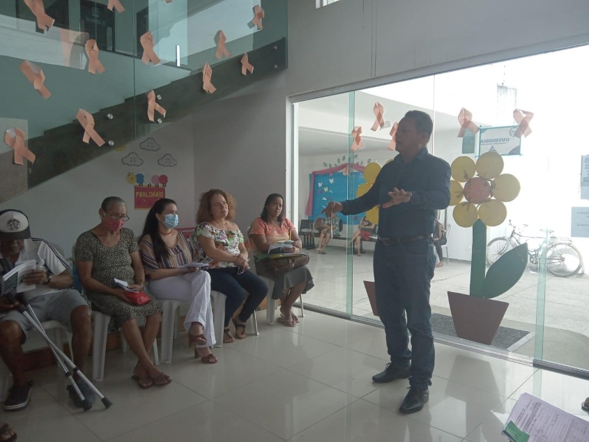 Cacá Martins, conselheiro Estadual da Criança e do Adolescente esteve presente repassando informações importantes. Foto: Cras Cidade Sorriso