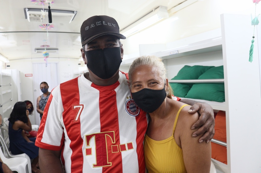 Casal Nildete Matos e Sérgio da Silva estão juntos há 28 anos. Foto: Jamerson Soares (estagiário)/Ascom Semed