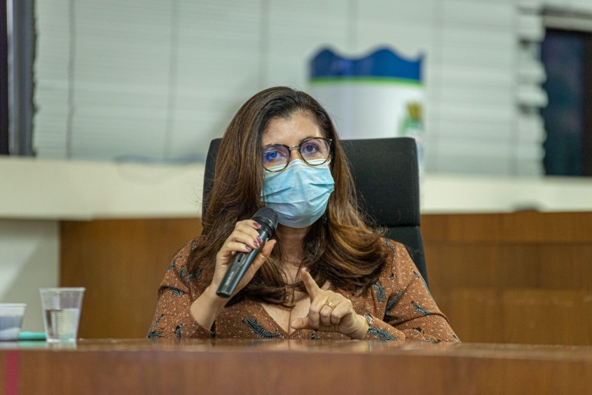 Promotora do MP-AL, Fernanda Moreira, destaca a importância que a causa representa para a sociedade. Foto: Célio Júnior / Secom Maceió
