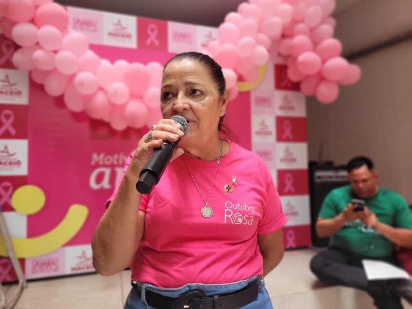 Coordenadora técnica de Atenção à Saúde da Mulher, Suzângela Mendonça. Foto: Ascom SMS