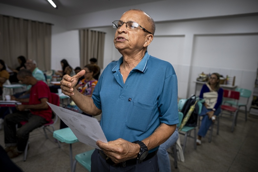 Pedro Souza retoma estudos de inglês. Foto: Alisson Frazão/ Secom Maceió