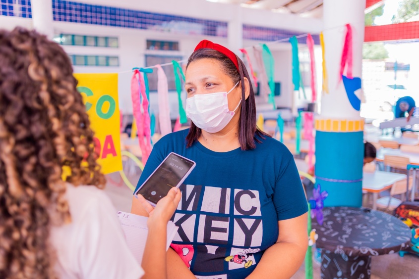 Diretora de creche, Juliane Silva. Foto: Bruno Wesley