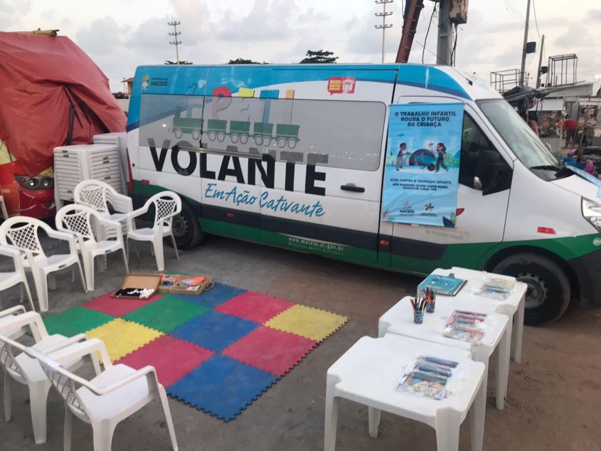 No local foi montado um espaço para crianças com o Peti Volante. Foto: cortesia