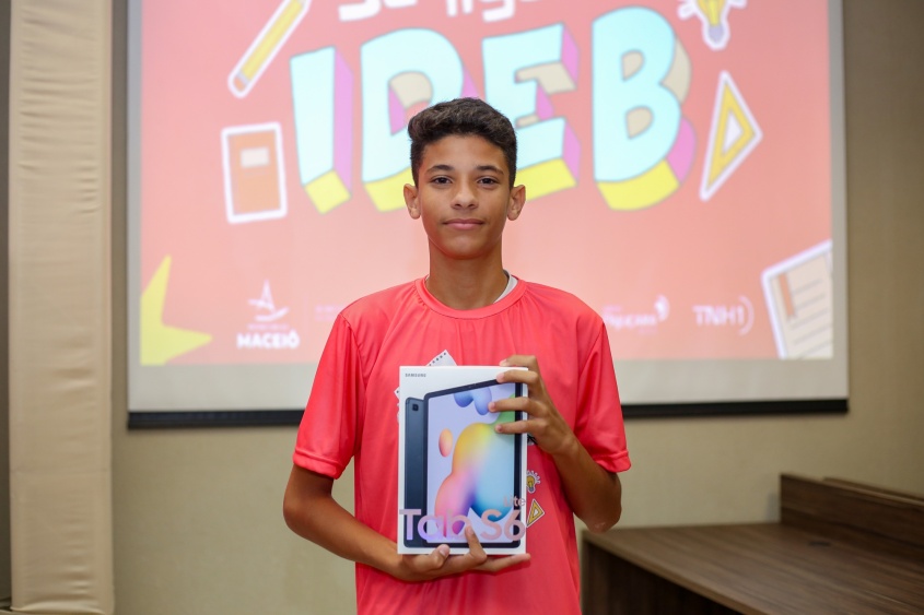 Wanderson do Nascimento Pessoa, vencedor do Quiz / Foto: Thony Nunes/Ascom Semed