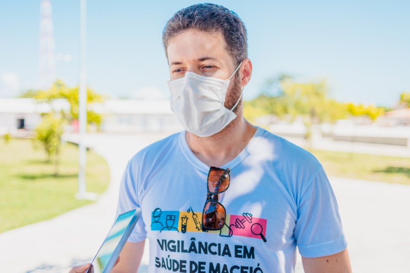Terapeuta ocupacional, Alinthon Nunes. Foto: Bruno Wesley/Ascom SMS