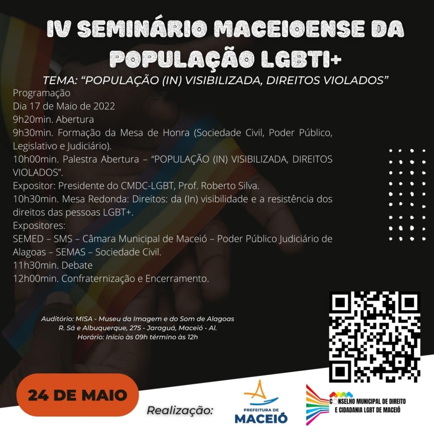 Programação será no dia 24 de maio, das 9h às 12h, no MISA, no Jaraguá