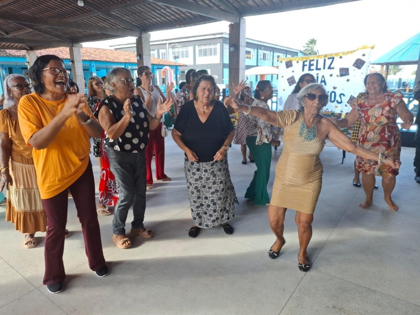 Avós celebraram seu dia com bastante animação. Foto: Ascom Semdes