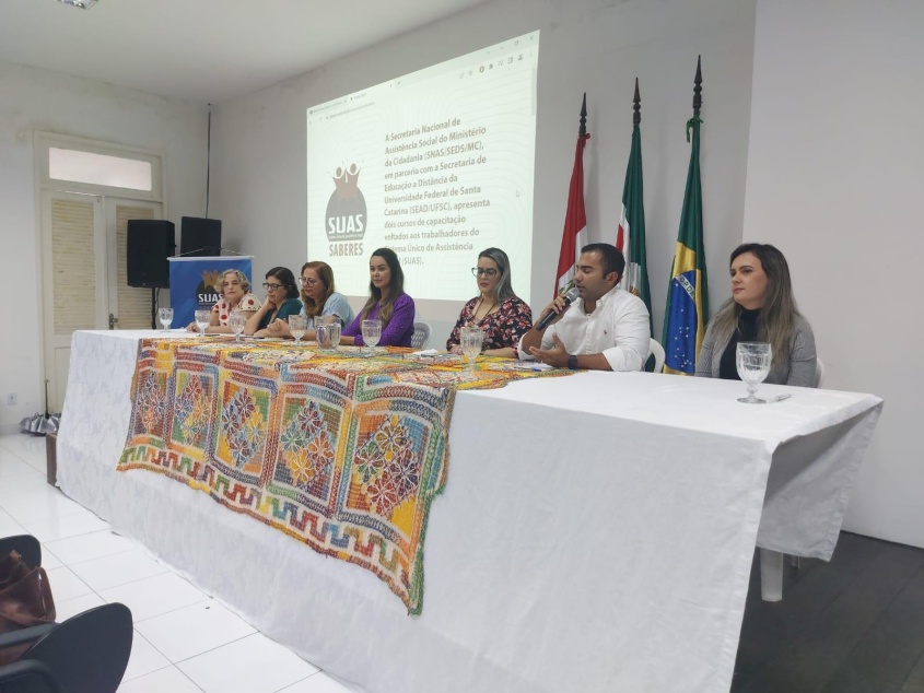 Secretário adjunto de Assistência Social de Maceió, Moacir Teófilo, pontuou integração entre as esferas de governo. Foto: Luiz Felipe Pimentel (estagiário)/Ascom Semas