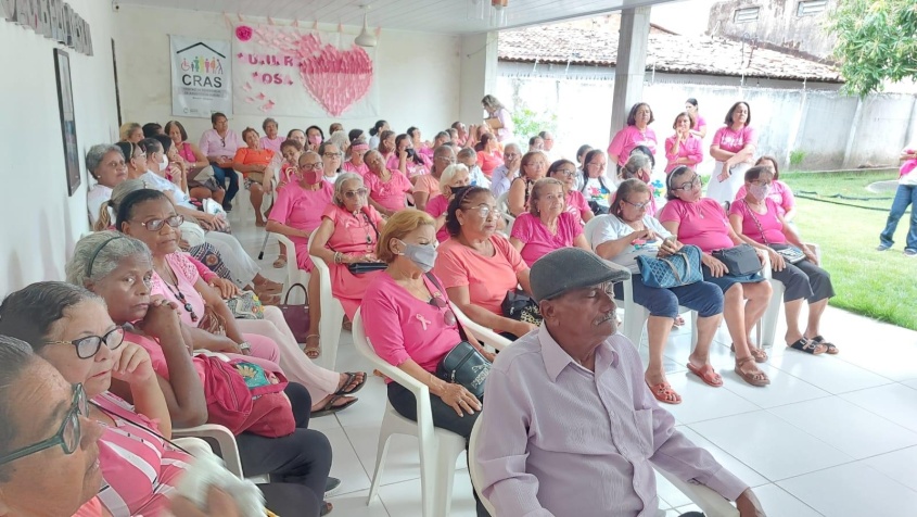 Grupo de idosos do Cras Área Lagunar participou da ação. Foto: Cras Área Lagunar