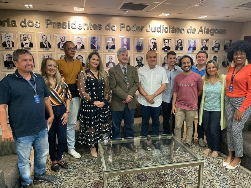 Equipe da Semas esteve presente na solenidade de assinatura do termo de cooperação. Foto: Luiz Felipe Pimentel (estagiário)/Ascom Semas