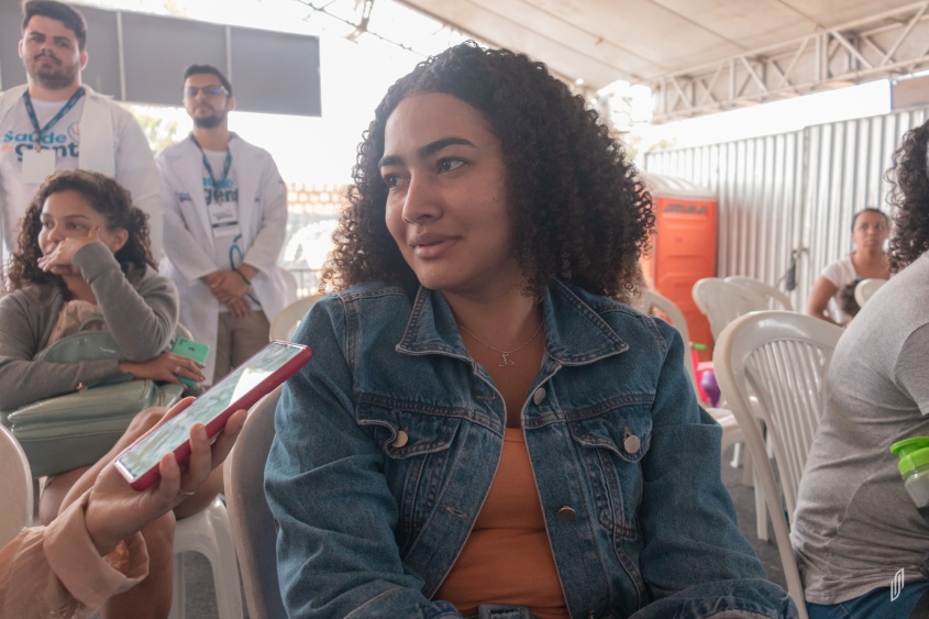 Marcela Alves aprovou a iniciativa da Prefeitura de Maceió. Foto: Victor Vercant/Ascom SMS