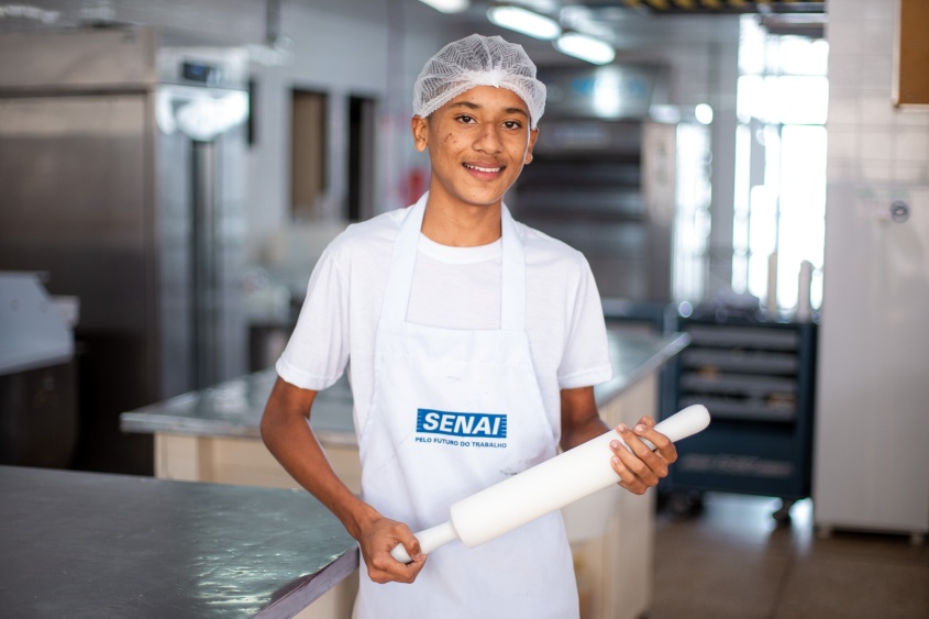 Vinicius Kauã sonho em ter seu próprio negócio quando for adulto. Foto: Alisson Frazão/Ascom Semas