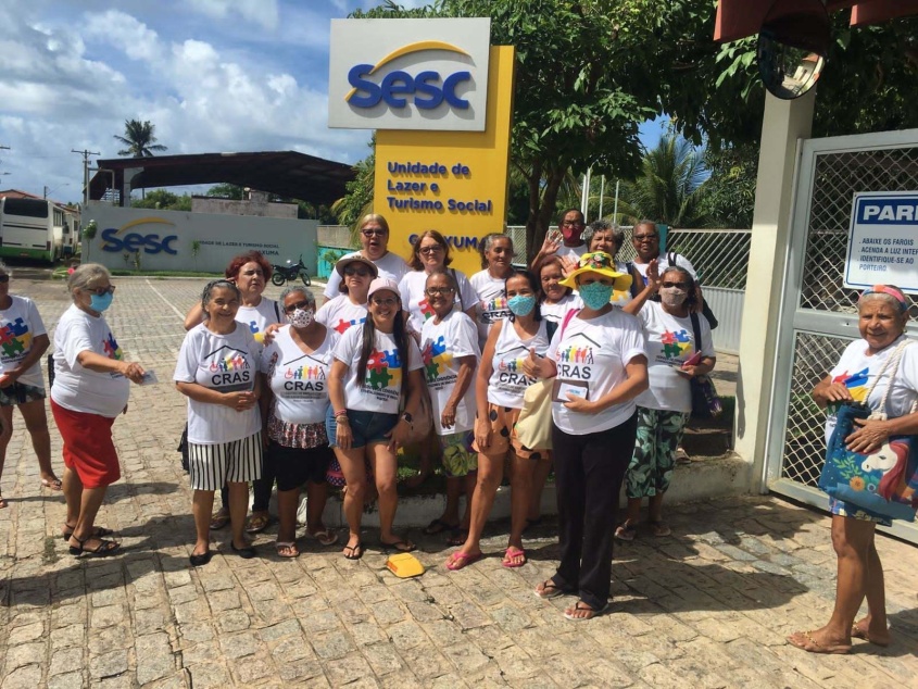 Cerca de 25 idosos participaram da atividade de lazer. Foto: Cras Cacilda Sampaio