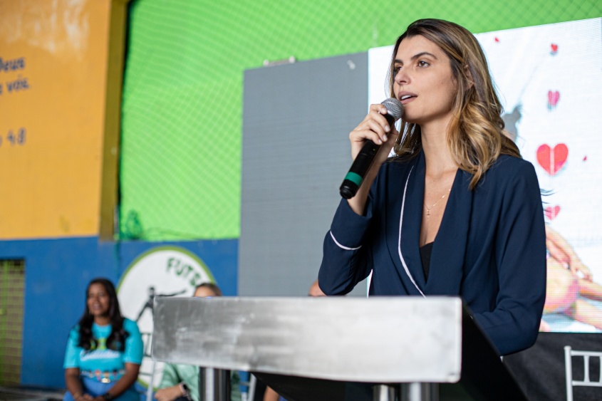 Primeira-dama lançou programa Leite e Massa nesta terça-feira (30).Célio Júnior/Secom Maceió