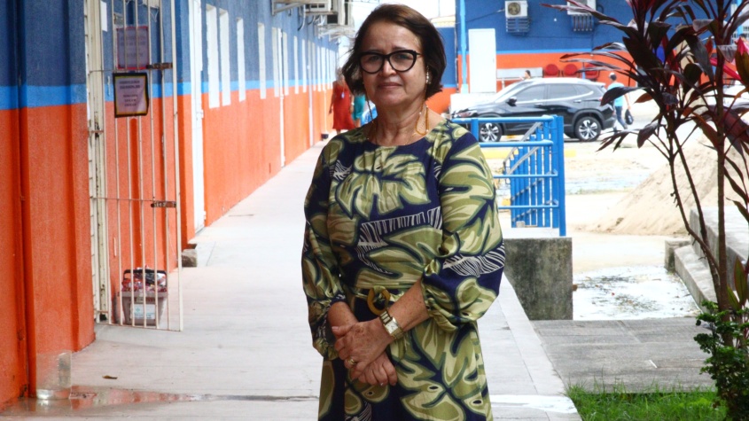 Técnica de Educação Especial, Socorro Carnaúba, ressaltou importância da formação. Foto: Vinícius Moreira