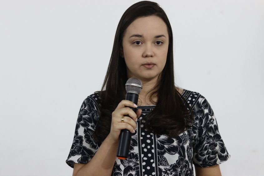 Rayane Carvalho foi uma das palestrantes do evento. Foto: Pedro Farias/Ascom Semed