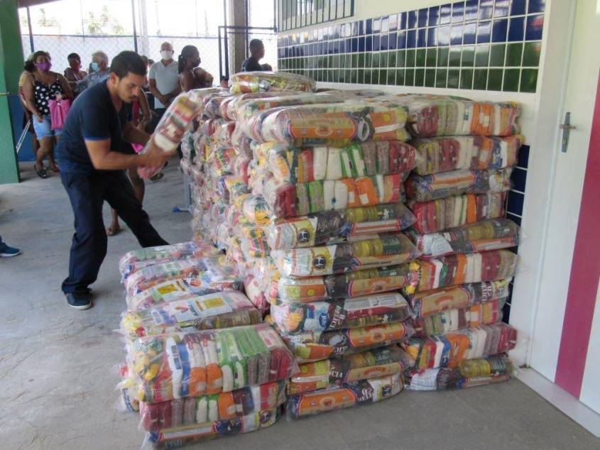 Alimentos combatem a fome de famílias em extrema pobreza. Foto: Ascom Semas