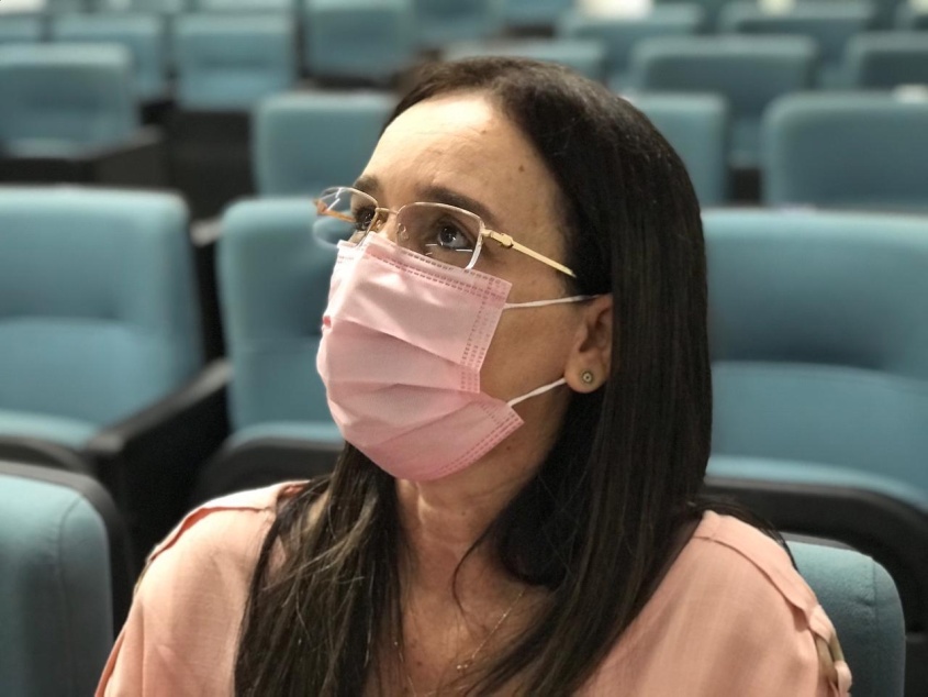 Dentista, Katherine Calheiros, também representou a Sesau. Foto: Ascom SMS