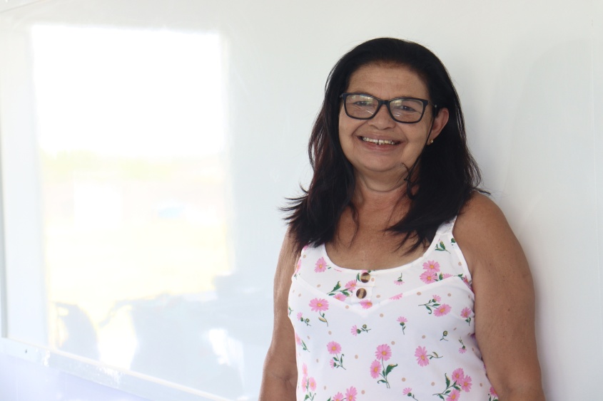 Diretora da Escola Municipal Padre Brandão Lima, Emilia Soares. Foto: Pedro Farias/Ascom Semed
