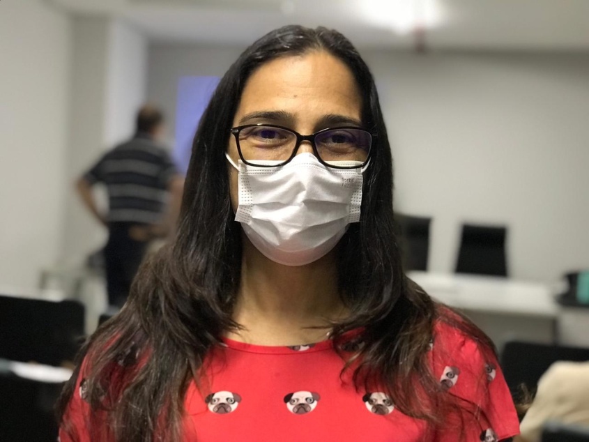Médica-veterinária, Carmem Lúcia, participou do treinamento para auxiliar arroladores. Foto: Ascom SMS