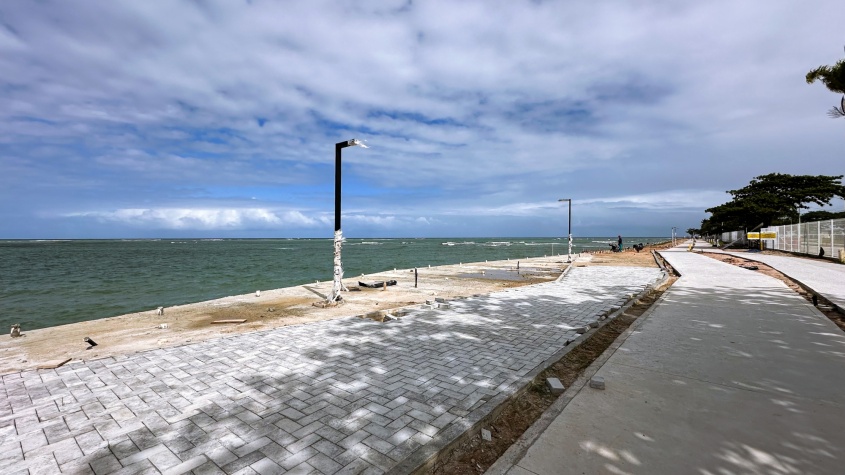 Nova orla do passeio do Porto de Maceió. Foto: Ascom Seminfra