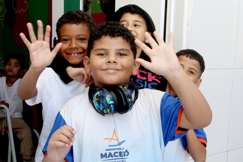 Alunos do 2º ano da rede municipal de ensino. Foto: Neno Canuto/Secom Maceió