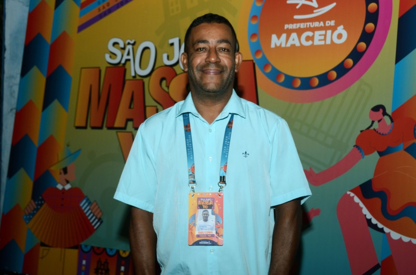 Babu Cunha, nos bastidores do São João Massayó 2026. Foto: Beto Macário/ Secom Maceió