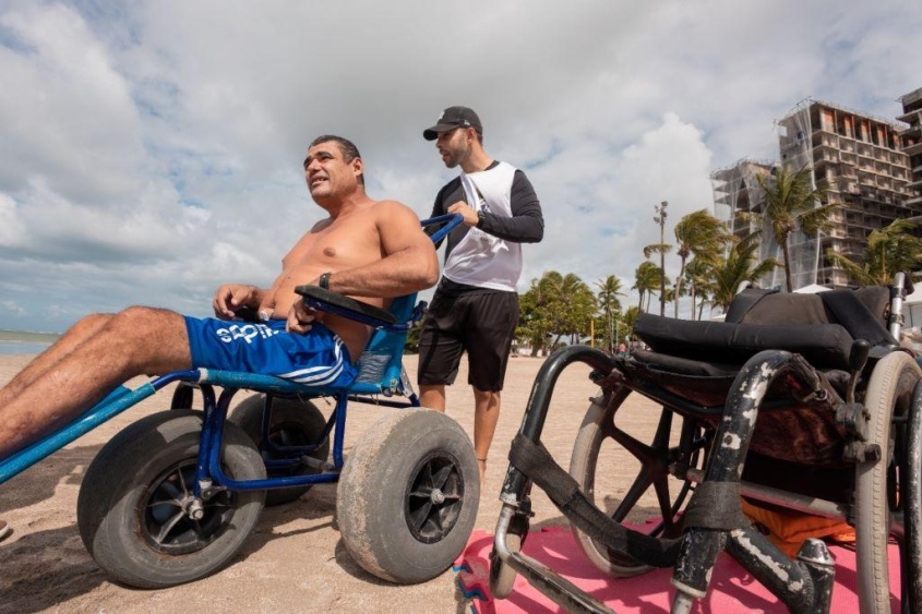 Praia Acessível garante acessibilidade, esporte e lazer. Foto: Ascom Semesp