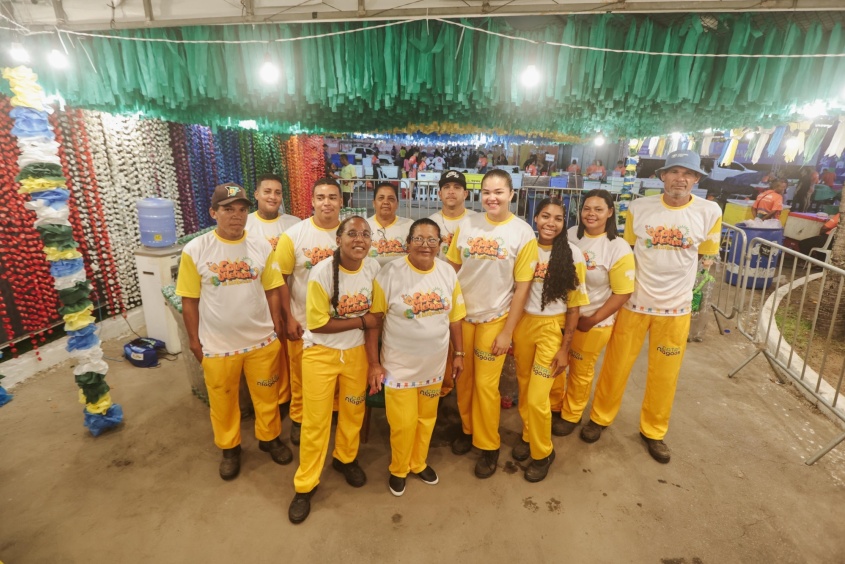 Equipe da Cop Mundaú atua na coleta e separação de materiais recicláveis durante o São João Massayó. Foto: Mariel Matias/Secom Maceió