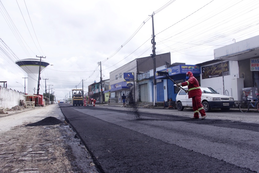 Obra requalifica o acesso de moradores do Conjunto Henrique Hequelman até a Avenida Cachoeira do Meirim. Foto: Wilma Andrade/Ascom Seminfra