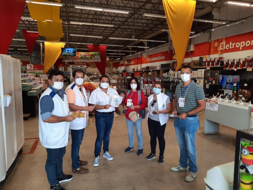 Servidores da Secretaria Municipal de Saúde, em atividades internas ou externas, de atendimento à saúde ou em ações administrativas, usarão máscaras durante o expediente. Foto: Ascom SMS