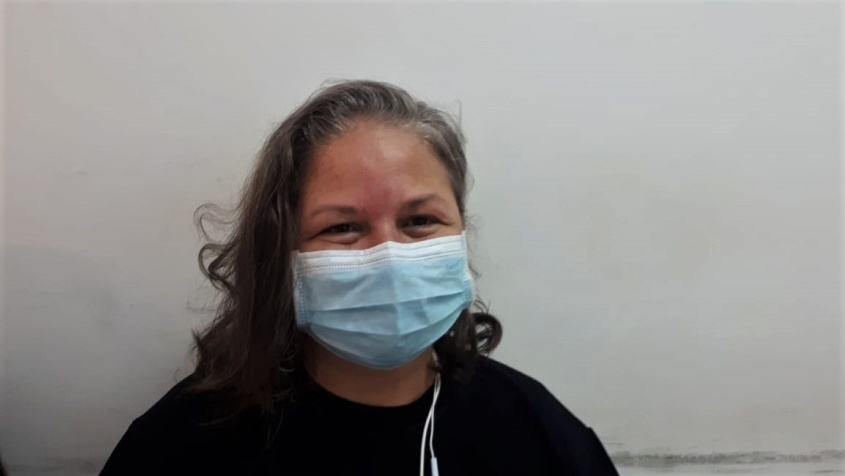 Usuária da URS Pitanguinha, Giuliana Tenório. Foto: Ascom SMS
