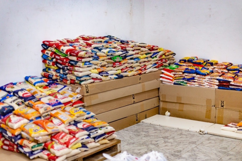 Donativos doados pela população para o São João Solidário. Foto: Secom Maceió
