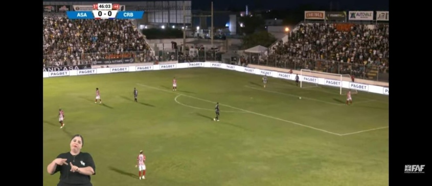 Primeiro jogo da final foi transmitido com tradução em Libras. Foto: Reprodução Internet