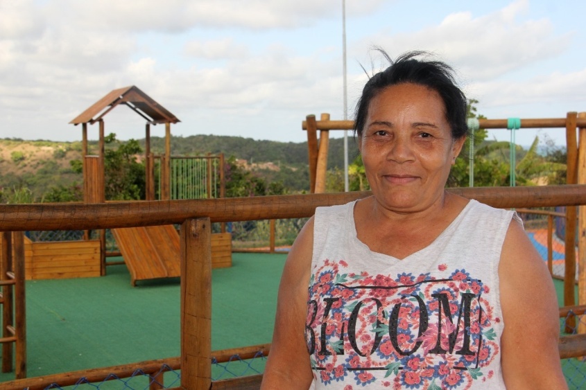 Moradora reconhece melhoria na qualidade de vida. Foto: Secom Maceió