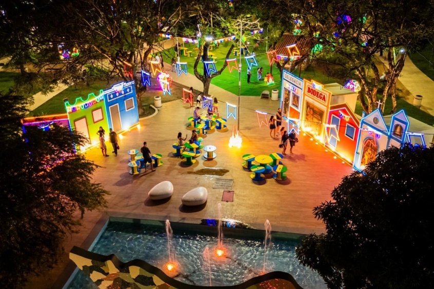 Vila junina no Parque do Centenário é mais um atrativo para maceioenses e turistas. Foto: Secom Maceió
