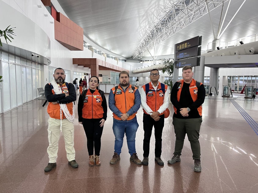 Segundo grupo embarcou esta manhã. Foto: Ascom Defesa Civil