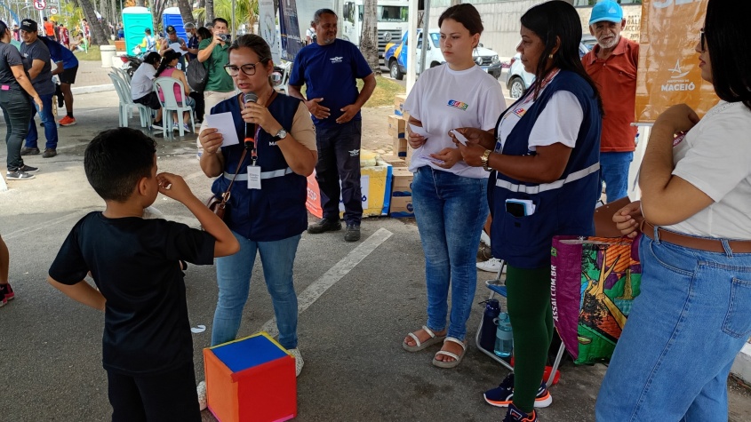 Crianças participaram de quiz com perguntas sobre direitos da criança e do adolescente. Foto: Ascom Semdes
