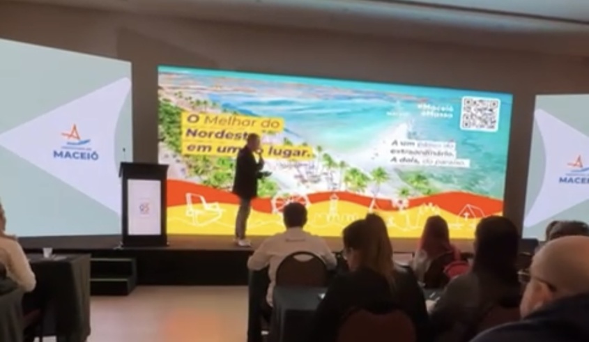 Apresentação de Maceió para capacitação de agentes de viagem. Foto: Ascom Semtur
