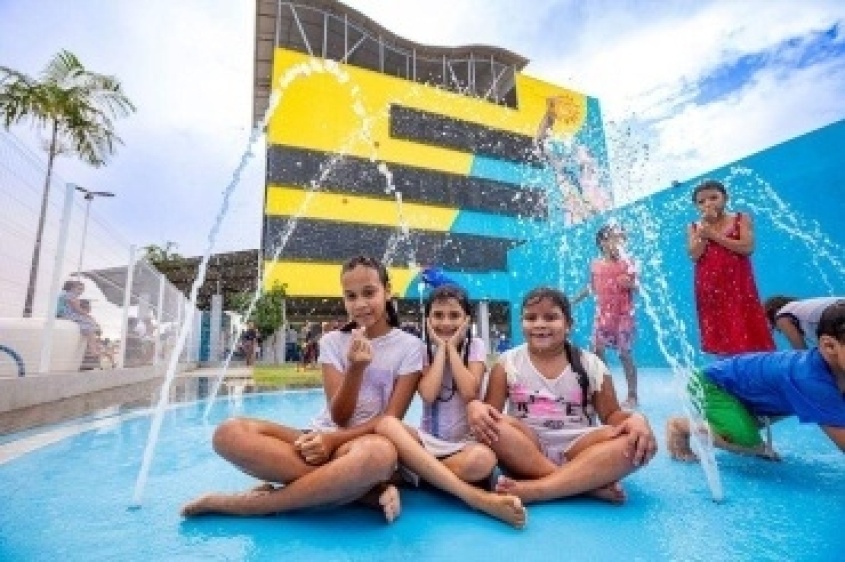 Crianças no Parque Biblioteca. Foto: Arquivo Secom Maceió