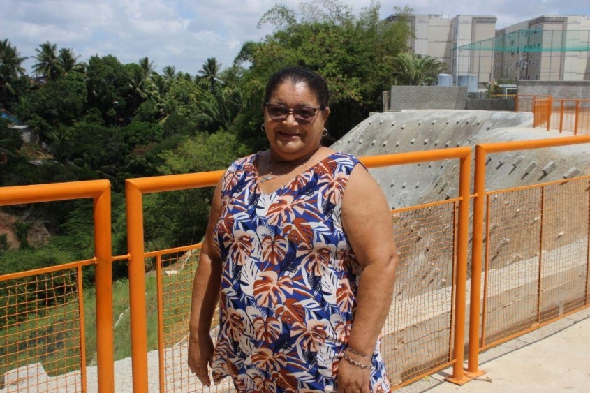 Moradora Margarida Sebastiana reside há 37 anos no conjunto. Foto: Flávio Cordeiro/Ascom Seminfra