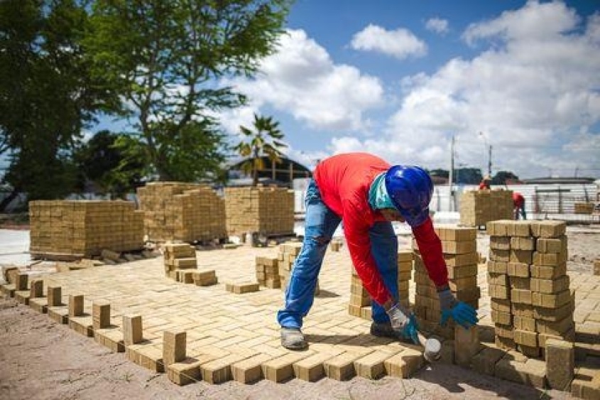 Obras no Parque da Criança, no Benedito Bentes. Foto: Alisson Frazão/Secom Maceió