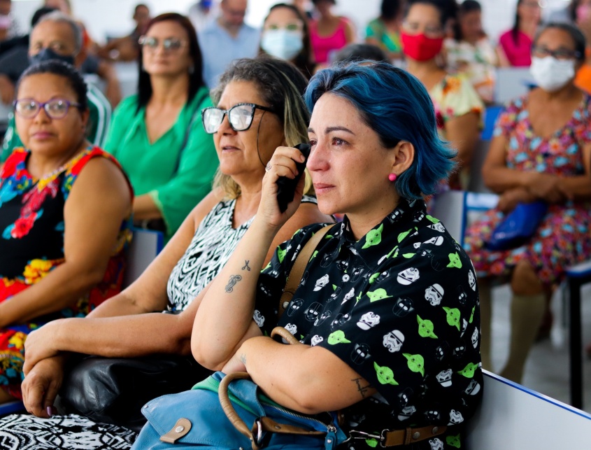 Ana kacia é mãe de uma aluna da escola. Foto: Arthur Vieira (estagiário)/Ascom Semed