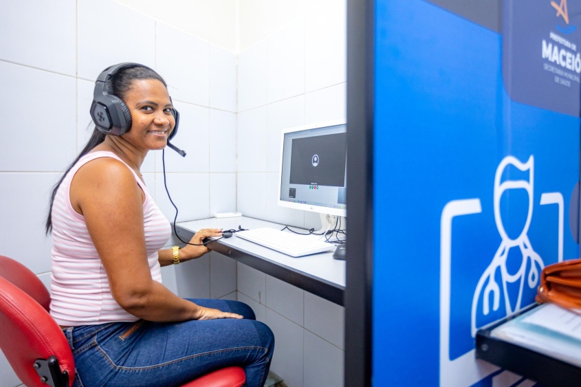 Thaísa Santos, usuária do 2° Centro de Saúde. Foto:  Itawi Albuquerque/ Secom Maceió